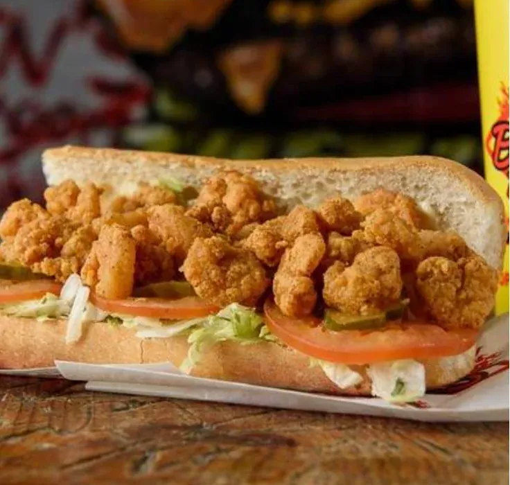 Shrimp Po'Boy - Crispy shrimp po'boy sandwich