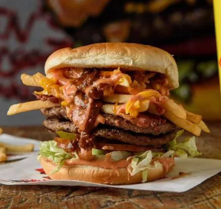 Big Ben Burger - Our signature burger loaded with double patties, cheese, bacon, and special sauce